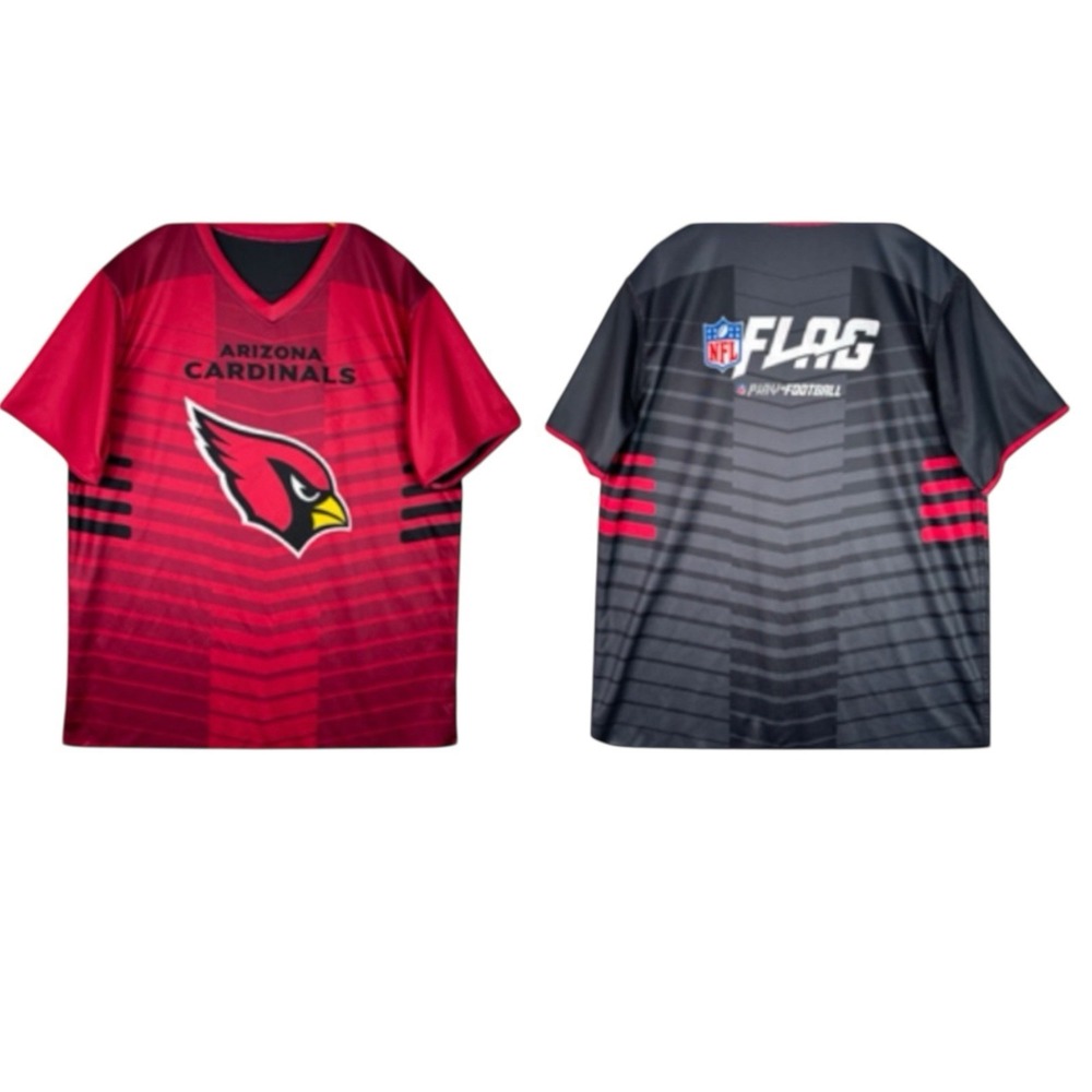 Arizona Cardinals NFL FLAG Reversible‎ Football Jersey Adult  Red Black